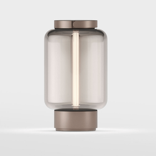 LED Akkuleuchte qu, bronze/amber